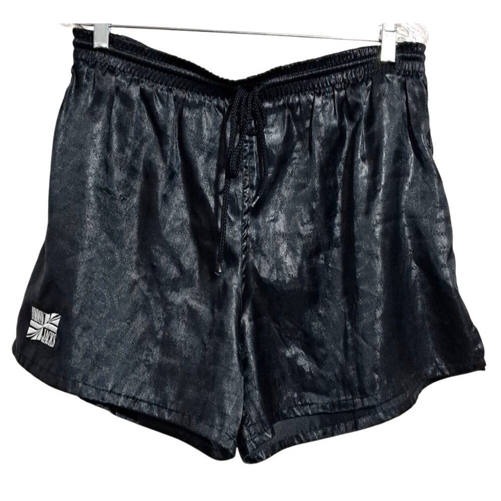 Union Jacks Metallic Black Athletic Shorts Casual‎ Sportswear